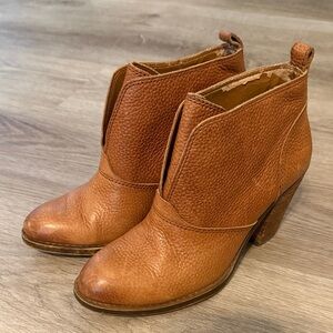 Lucky Brand Tan Leather Ankle Booties